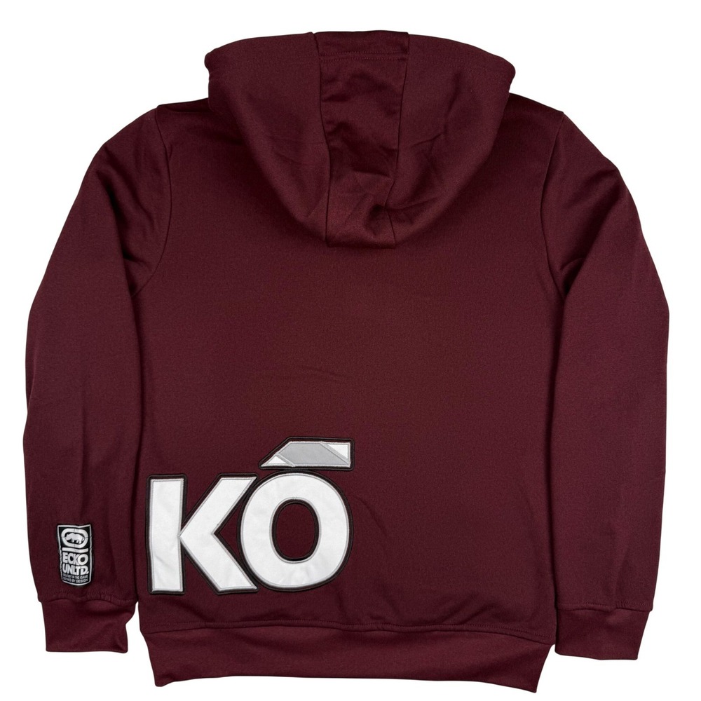 Ecko Unltd Burgundy‎ Hoodie Mens Size L Pullover Logo Rhino Graphic Sweatshirt - Picture 2 of 6